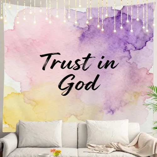 Miniatura 115 de Shrahala Tapiz de pared cristiano con palabras blancas, palabras de Navidad, escuela, Jesús, Biblia, adoración de la Biblia, tapiz grande