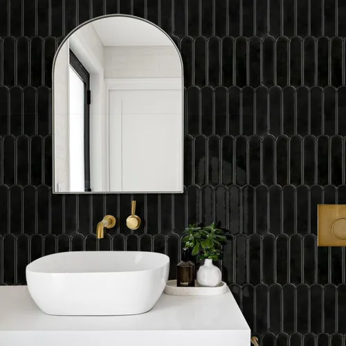 Miniatura 8 de Commomy Azulejos adhesivos negros más gruesos para despegar y pegar - 10 piezas de 12.0 x 12.0 pulgadas - Azulejos adhesivos 3D para salpicaduras