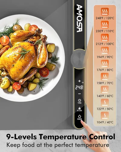 Miniatura 2 de Tapete de calentamiento para alimentos, calentador eléctrico de alimentos de calentamiento rápido con 9 niveles de temperatura y temporizador de 6