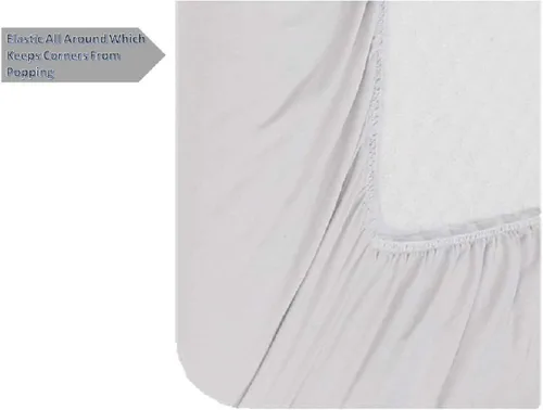Miniatura 5 de Sábana bajera ajustable 100% algodón de punto jersey, para colchones estándar de cuna y niños pequeños, color azul claro, suave y transpirable