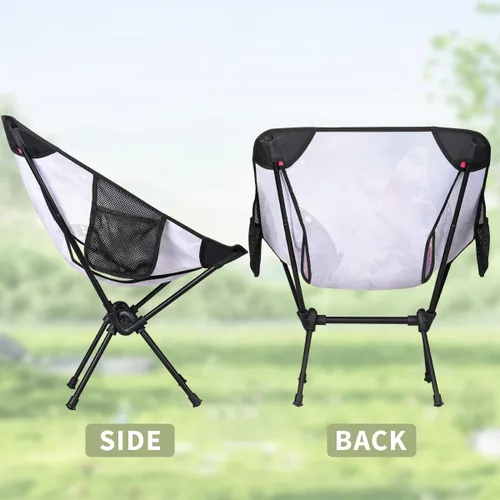 Miniatura 8 de Dreamy Purple Butterfly Flower Camping Chair - Portable Outdoor Folding Chair,Steel Tube X-Shaped Support,Comes with Side Storage Bags,Suitable for