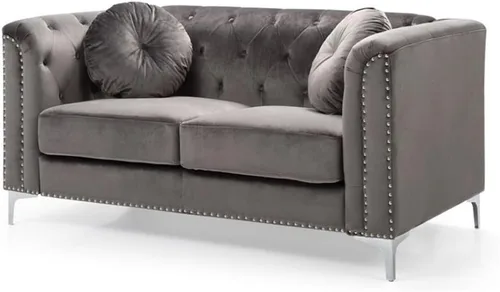 Miniatura 22 de Glory Furniture Sofá de dos plazas Pompano Velvet en negro