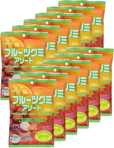Miniatura 4 de Kasugai Fruit Assort - Caramelos de gomitas de 3.59 onzas (paquete de 3)