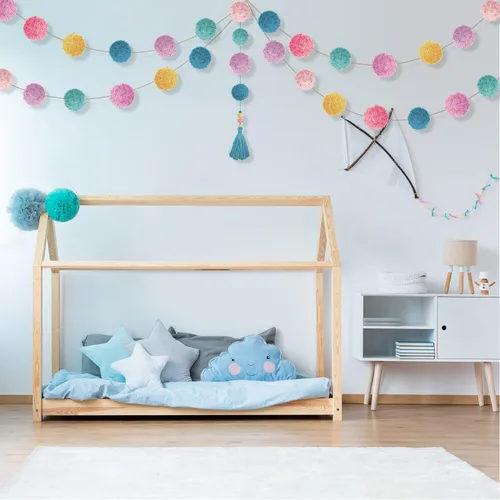 Miniatura 5 de Fabricador de Pompones, 4 Tamaños Diferentes Fabricador de Pompones Bola Esponjosa Aguja de Manualidades DIY Lana Tejido Manualidades Kit