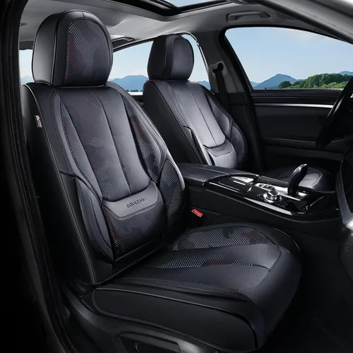Miniatura 64 de Coverado Juego completo de fundas de asiento de automóvil, fundas de asiento para automóviles, fundas de asiento de coche beige para asientos