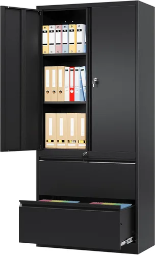 Miniatura 16 de Archivador de 2 cajones con cerradura, archivador vertical móvil para colgar carpetas tamaño A4/carta/legal, debajo del escritorio, pequeños
