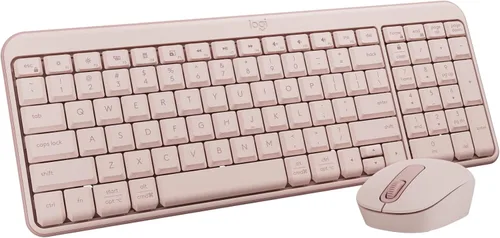 Logitech MK250 Combo de Teclado y Ratón Inalámbrico Bluetooth: Conectividad Rápida y Fácil, Teclado Inalámbrico Compacto, Ratón Ambidiestro, Rosa