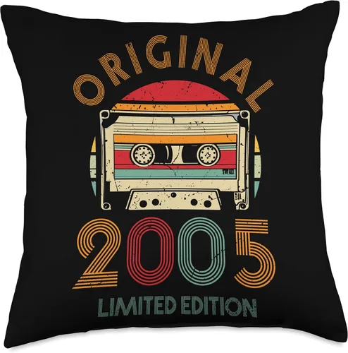 Miniatura 4 de Retro Limited Edition 2005 Cassette Tape 21st Birthday Throw Pillow