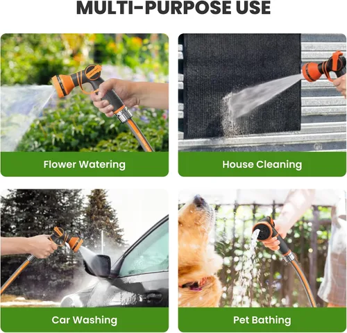 Miniatura 9 de Giraffe Tools Manguera de jardín de 5 pies, manguera de agua plana ligera de 5/8 pulgadas, sin torceduras, manguera de jardinería flexible
