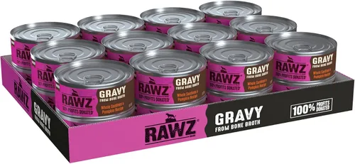 Miniatura 10 de Rawz Natural Premium - Alimento enlatado picado para gatos en salsa de caldo de huesos, hecho con ingredientes reales de carne, sin BPA y encías