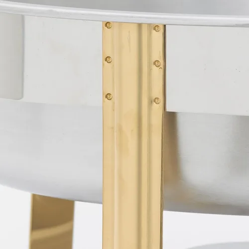 Miniatura 3 de Winco Malibu Chafer de Acero Inoxidable con Detalles Dorados, 6 Cuartos