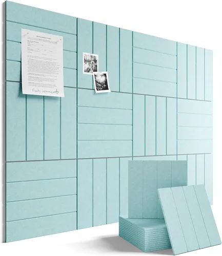 Miniatura 17 de Tablero de anuncios de fieltro grande de 36 x 24 pulgadas, alternativa al tablero de corcho – Paquete de 6 con 40 pestañas adhesivas extraíbles