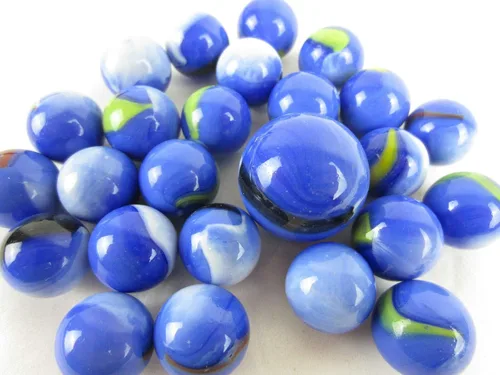 ~25 canicas de cristal delfín azul/naranja/amarillo remolino estilo clásico paquete de juego (24 jugadores, 1 tirador) decoración/relleno de