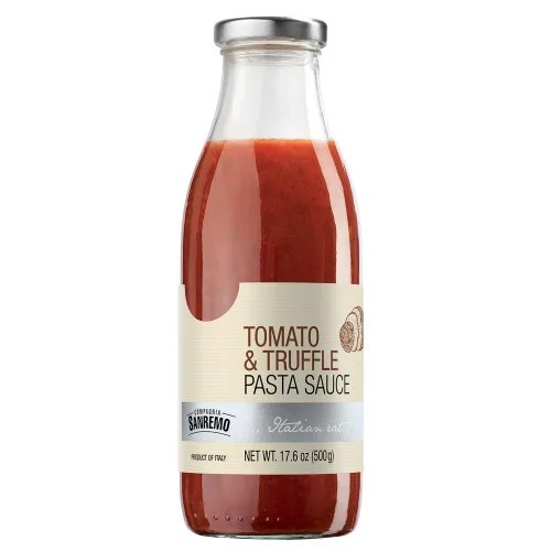 Compagnia Sanremo Pasta Sauce Sanremo - Salsa italiana de pasta fresca de tomate y trufa, 100% ingredientes italianos frescos, sin OMG, 17.6 onzas