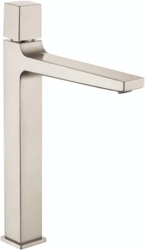 hansgrohe Metropol 32572821 - Grifo moderno de bajo flujo para lavabo de baño con mango de 14 pulgadas de alto en níquel cepillado, 32572821