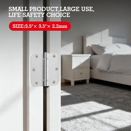 Miniatura 53 de Paquete de 30 bisagras redondeadas con radio de 5/8", de hierro, planas, herrajes para puertas, decoración de puertas dobles, habitación, oficina