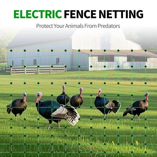 Miniatura 5 de Red eléctrica para cerca, 49.6 pulgadas de alto x 164 pies de largo, redes portátiles para ganado para cerdos, ganado, ovejas, pavo, cabra, animales