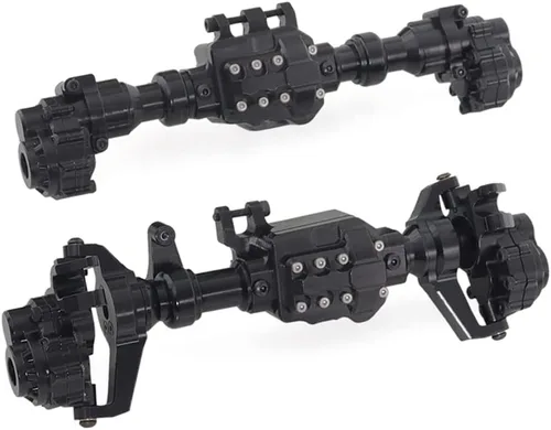 Juego de carcasa de eje delantero y trasero de aleación de aluminio para 1/10 Traxxas TRX4 RC Crawler Car, reemplaza la carcasa original de los ejes