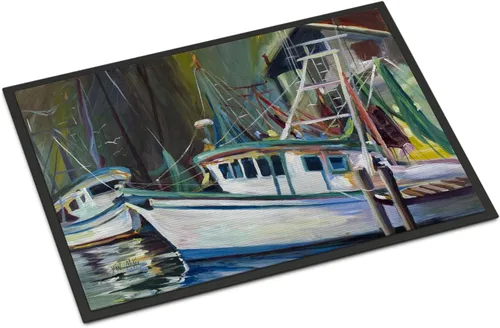 Miniatura 30 de Caroline's Treasures JMK1017JMAT - Tapete de caza de rana garza azul, 24 x 36 pulgadas, tapete para puerta delantera, interior y exterior