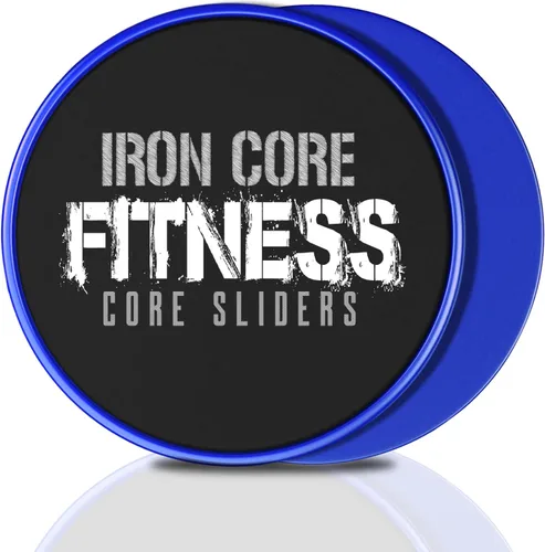Iron Core Fitness 2 discos deslizantes de doble cara, deslizadores de núcleo Ultimate Core Ab Fitness Trainer. Equipo de entrenamiento abdominal y