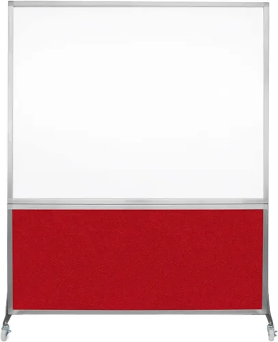 Miniatura 13 de DivideWrite - Pizarra blanca móvil Pizarra de borrado en seco de doble cara Partición portátil de cubículo de oficina Pantalla para aulas