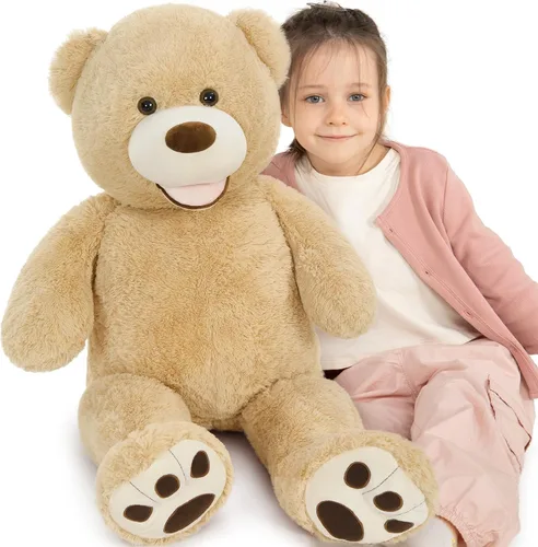 Miniatura 15 de MaoGoLan Oso de peluche gigante de 5 pies, lindo oso de peluche de San Valentín animal de peluche con cara sonriente, regalo para novia, novio