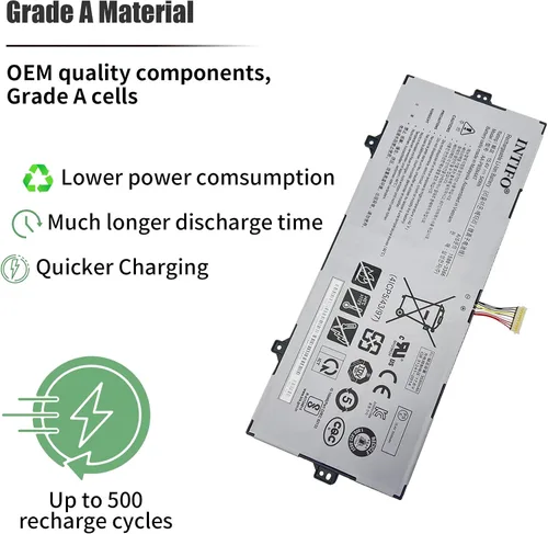 Miniatura 4 de 54Whr AA-PBSN4AT - Batería para portátil compatible con Samsung Galaxy Book de 15.6 pulgadas, NP750TDA NP750TDA-XD1US NP750TDA-XD2US NP750XDA-KD1US