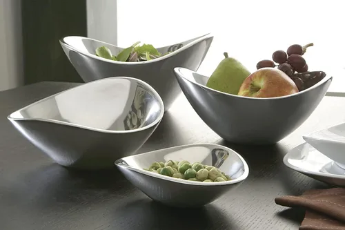 Miniatura 14 de nambe Cuenco de mariposa, cuenco de ensalada refrigerable para entretenimiento, servir salsa, aperitivos, aceitunas y guacamole, apto para horno