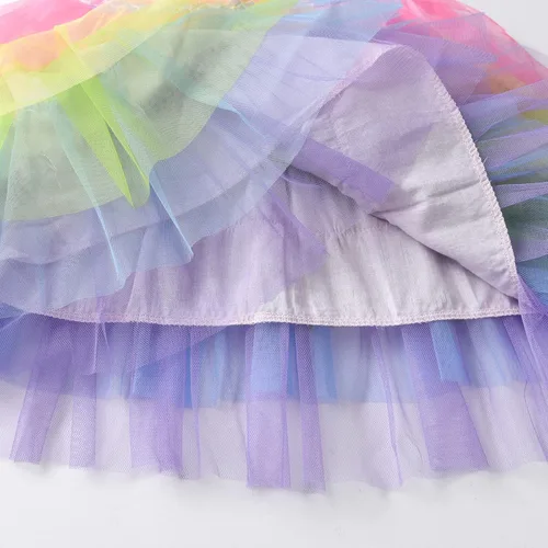 Miniatura 6 de VIKITA Vestidos de verano para niñas pequeñas, ropa de manga corta, vestidos de tutú de fiesta para niñas pequeñas, 2-8 años