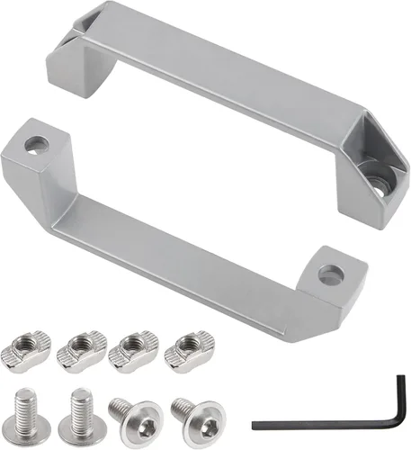 Miniatura 7 de Manija rectangular de aleación de aluminio para perfil de extrusión de aluminio estándar europeo de 30 series (negro)