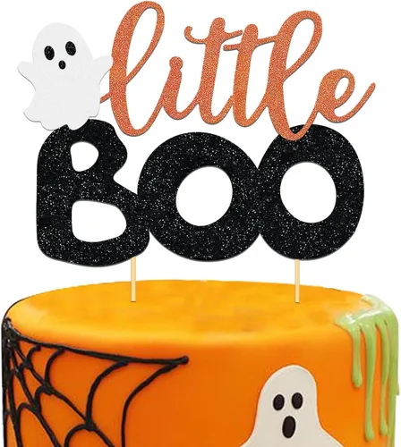 Miniatura 15 de 24 piezas de adornos de Halloween para cupcakes fantasmas, palillos de revelación de género para niños y niñas, adornos para tartas rosas y azules