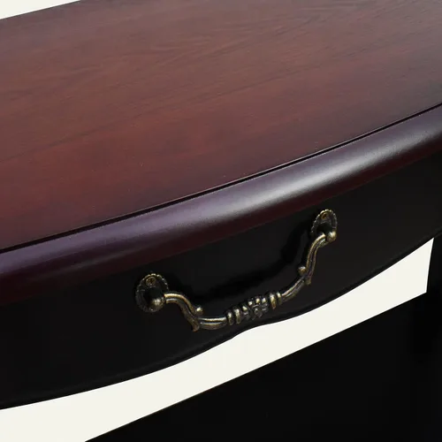 Miniatura 4 de Consola de madera sofá mesa de entrada con cajón y estante para sala de estar, entrada, pasillo, vestíbulo (un cajón con 1 asa)