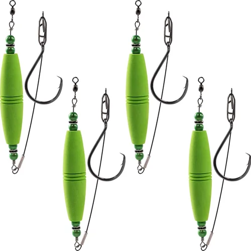 Miniatura 15 de Plataformas de flotador de bagre, bobbers de pesca, corchos, equipo de pesca para gato, combo de clavija de EVA, alta flotabilidad, ganchos Rojo