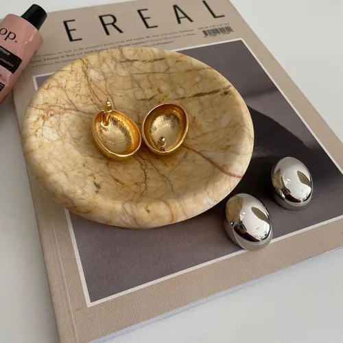 Miniatura 5 de Aretes de aro de oro gruesos para mujer, ligeros, con forma de gota de agua, aretes de aro abiertos y huecos en forma de lágrima, plata y oro