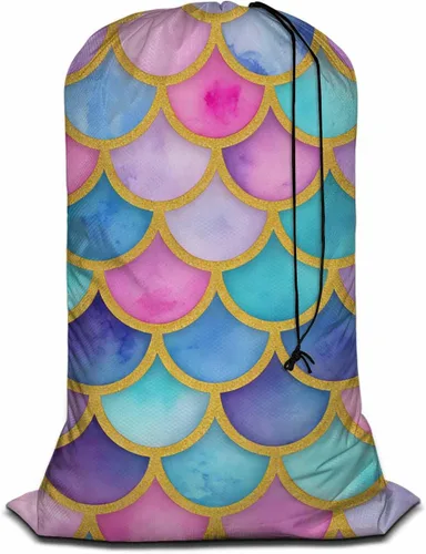 Miniatura 9 de Swono Grunge - Bolsa grande de ropa sucia para ropa sucia para cesta de lavandería, diseño de rayas patrióticas, estrellas envejecidas, lavable a
