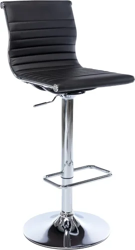 Miniatura 9 de chairus Juego de 2 taburetes de bar giratorios modernos, taburetes de bar ajustables con altura de mostrador, taburetes de piel sintética sin brazos
