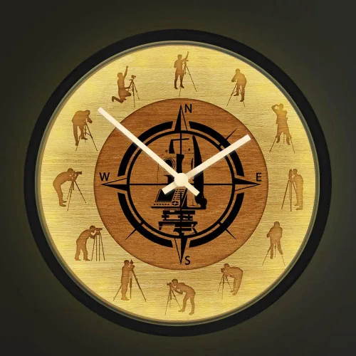 Miniatura 9 de Geek Alerts Reloj de pared para trabajo de construcción, ingeniero, decoración del hogar, funciona con pilas, cuarzo silencioso, impreso, 12 Sin