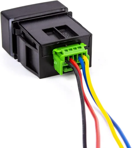 Miniatura 4 de x xotic tech Interruptor de botón de 4 polos de 12 V estilo fábrica con luces indicadoras LED compatibles con niebla, DRL, barra de luz LED