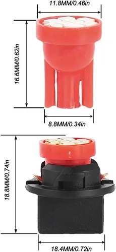 Miniatura 4 de T10 194 168 Dash Instrument - Bombillas LED blancas de panel brillante, 10 unidades/juego (azul)