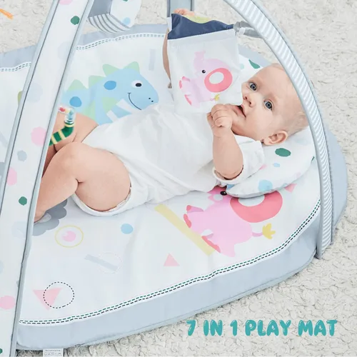 Miniatura 6 de ibabejoy - Tapete de juego para bebé, gimnasio de juego basado en escenarios con 2 fundas lavables a máquina para recién nacidos a niños, tapete