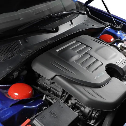 Miniatura 7 de JWWY Cubierta colgante para compartimento del motor para Dodge Challenger Charger 2009-2024+, accesorios de motor ABS rojo, 2 piezas