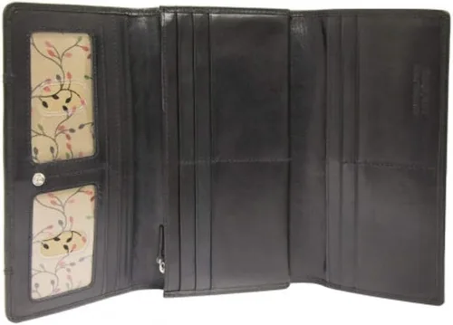 Miniatura 3 de Mancini - Cartera de piel triple con seguridad RFID para mujer