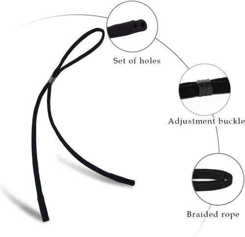 Miniatura 3 de Correa de gafas (2 piezas) Correa de gafas deportivas Retenedor ajustable de gafas de sol para hombres mujeres