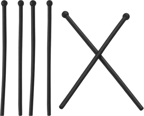 PATIKIL Puntas de extremo para gafas, 3 pares de lentes antideslizantes para orejas, manga de tubo, templo de repuesto de silicona suave para Negro