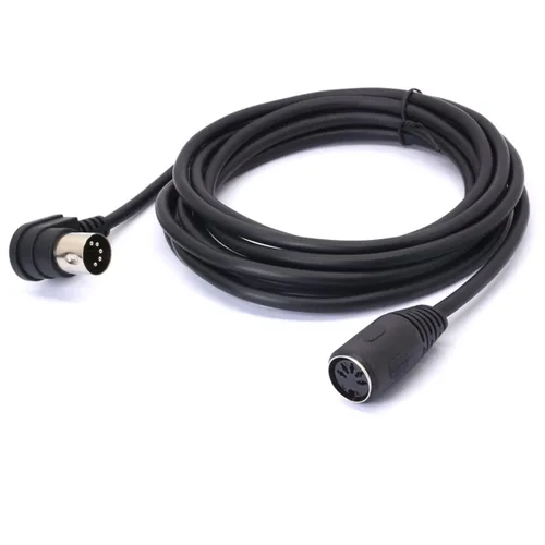 Miniatura 2 de MIDI - Cable de extensión DIN, MIDI de 5 pines, ángulo de 90 grados, enchufe macho a enchufe hembra, cable adaptador MIDI/AT para sintetizador