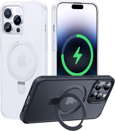 Miniatura 16 de CASEKOO- Funda para iPhone 15 c/soporte magnético invisible [protecc. militar contra caídas] [compatible c/MagSafe], a prueba de impactos, delgada