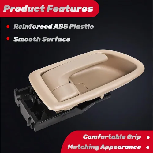 Miniatura 4 de Manija de Puerta Interior Delantera Trasera Izquierda Conductor Derecha Pasajero para Toyota Sequoia 2001-2007, Toyota Tundra (Solo Cabina Doble)