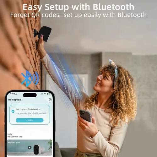 Miniatura 3 de Rraycom Paquete de 2 cámaras de seguridad inalámbricas para exteriores WiFi 5G/2.4G, cámaras alimentadas por batería 2K para seguridad del hogar