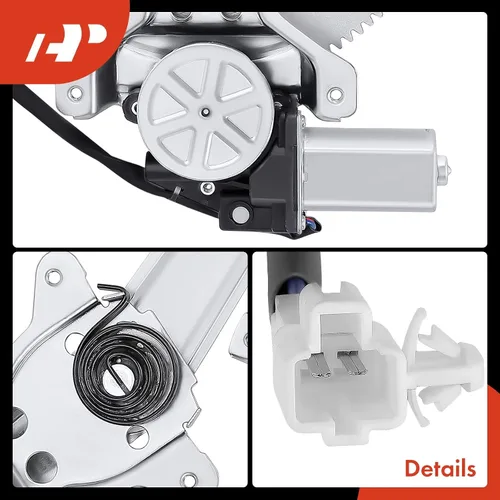 Miniatura 8 de Regulador de ventana eléctrica A-Premium con motor compatible con Toyota Corolla Sedán 1998-2002, lado del conductor delantero