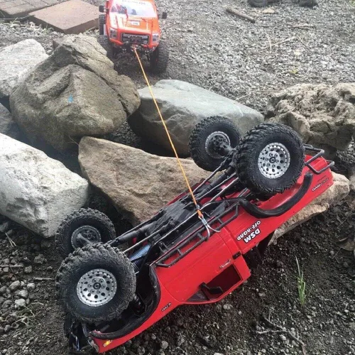 Miniatura 4 de 1/10 RC Crawler - Cuerda de escape elástica para cabrestante, correa de cabrestante cinética, accesorios RC a escala 1/10, gancho de remolque